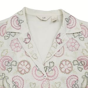 J. Jill White and Pink Button Down Shirt